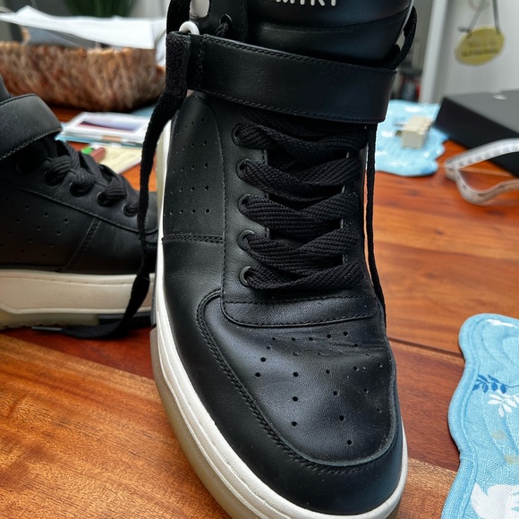 Amiri Skel Hightop Black Sneakers Sz 45 (11-1/2) - Picture 2 of 9